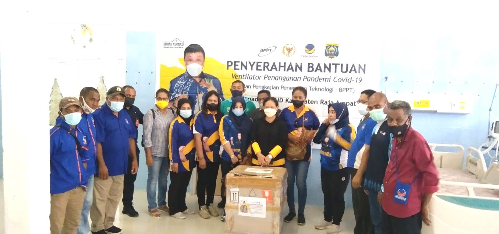 Rumah Aspirasi Rico Sia Serahkan Bantuan Ventilator Covid-19 Dan Alat Deteksi Ikan Di Raja Ampat