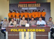 Polres Sorong Ungkap Sejumlah Kasus, Gelar Press Release di Mapolres Sorong