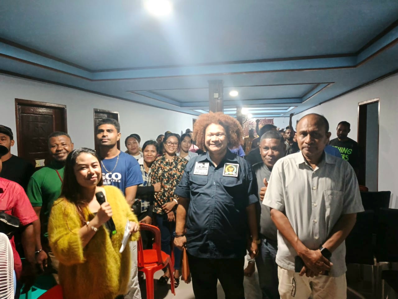Senator DPD RI Paul Finsen Mayor saat sosialisasi Empat Pilar MPR RI di Raja Ampat, Papua Barat Daya, 15–16 September 2025.