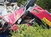 Mobil tangki minyak Pertamina bernomor polisi 8569 terbalik di Kilometer 34 Klamono Kabupaten Sorong.